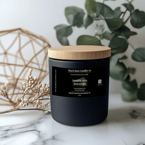 Pumpkin Spice Scented Candles – Buttercream Blend in 8 oz Matte Glass