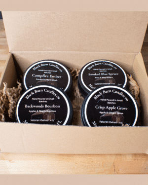 4-Candle Gift Set – Hand-Poured Soy Candles, Rustic Scents